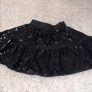kids small black sequin skirt